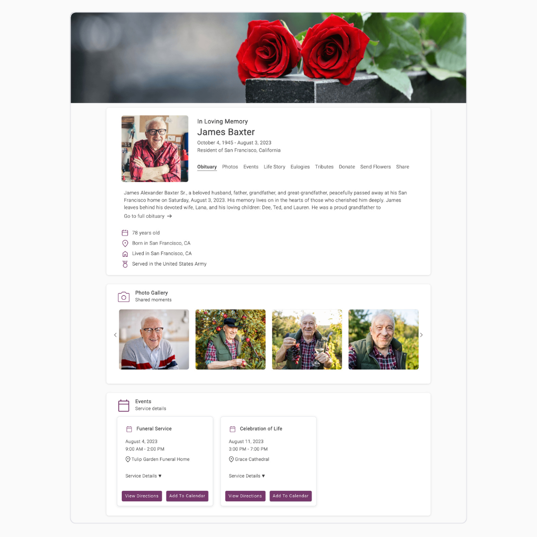 Memoria Page Preview