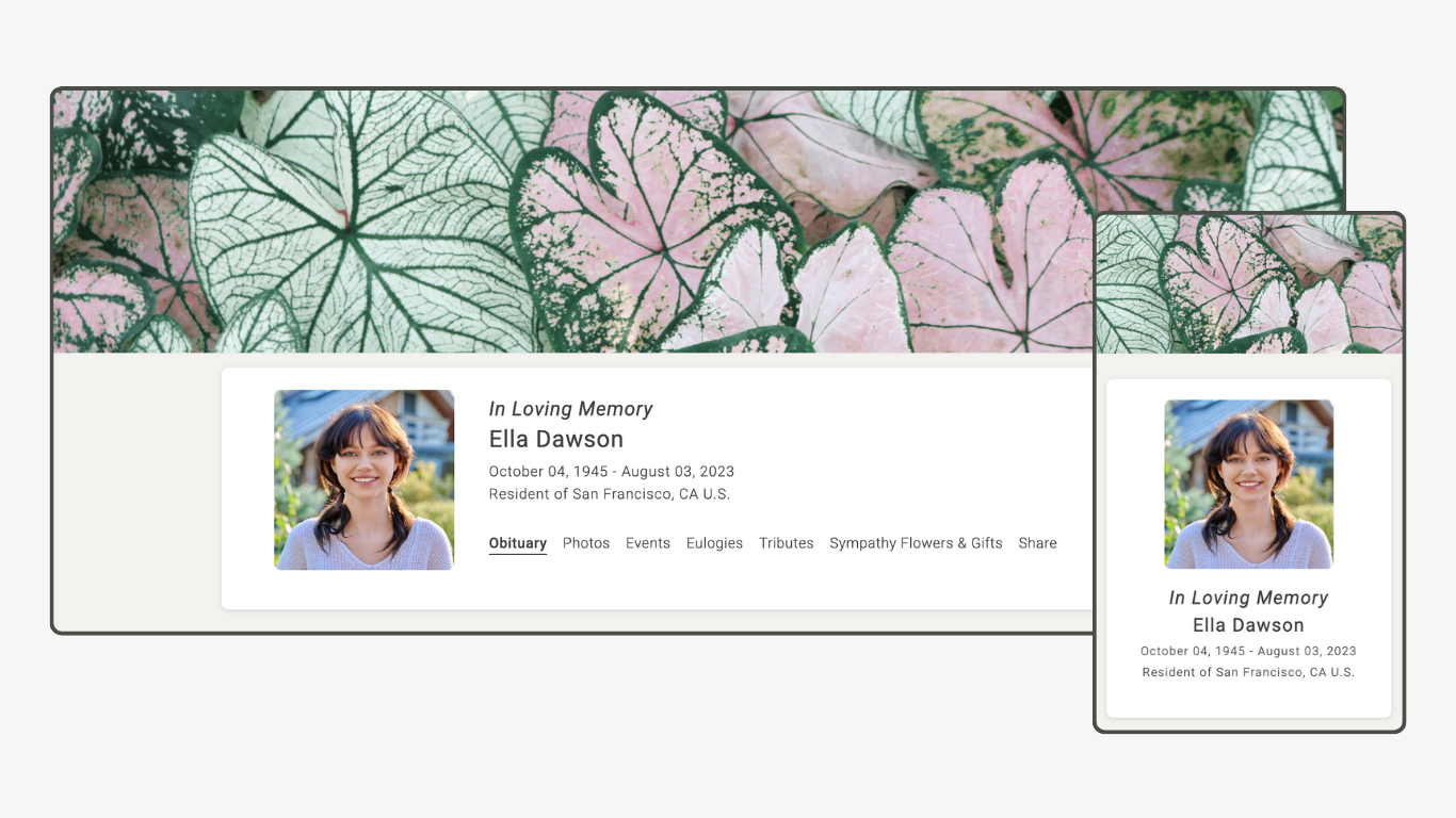 Memoria Page Design 17