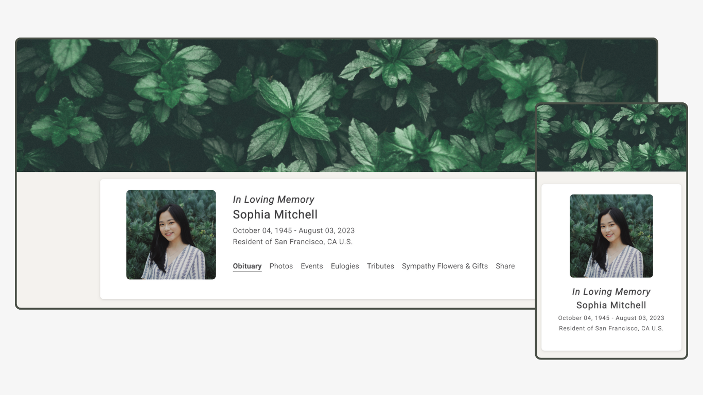 Memoria Page Design 50