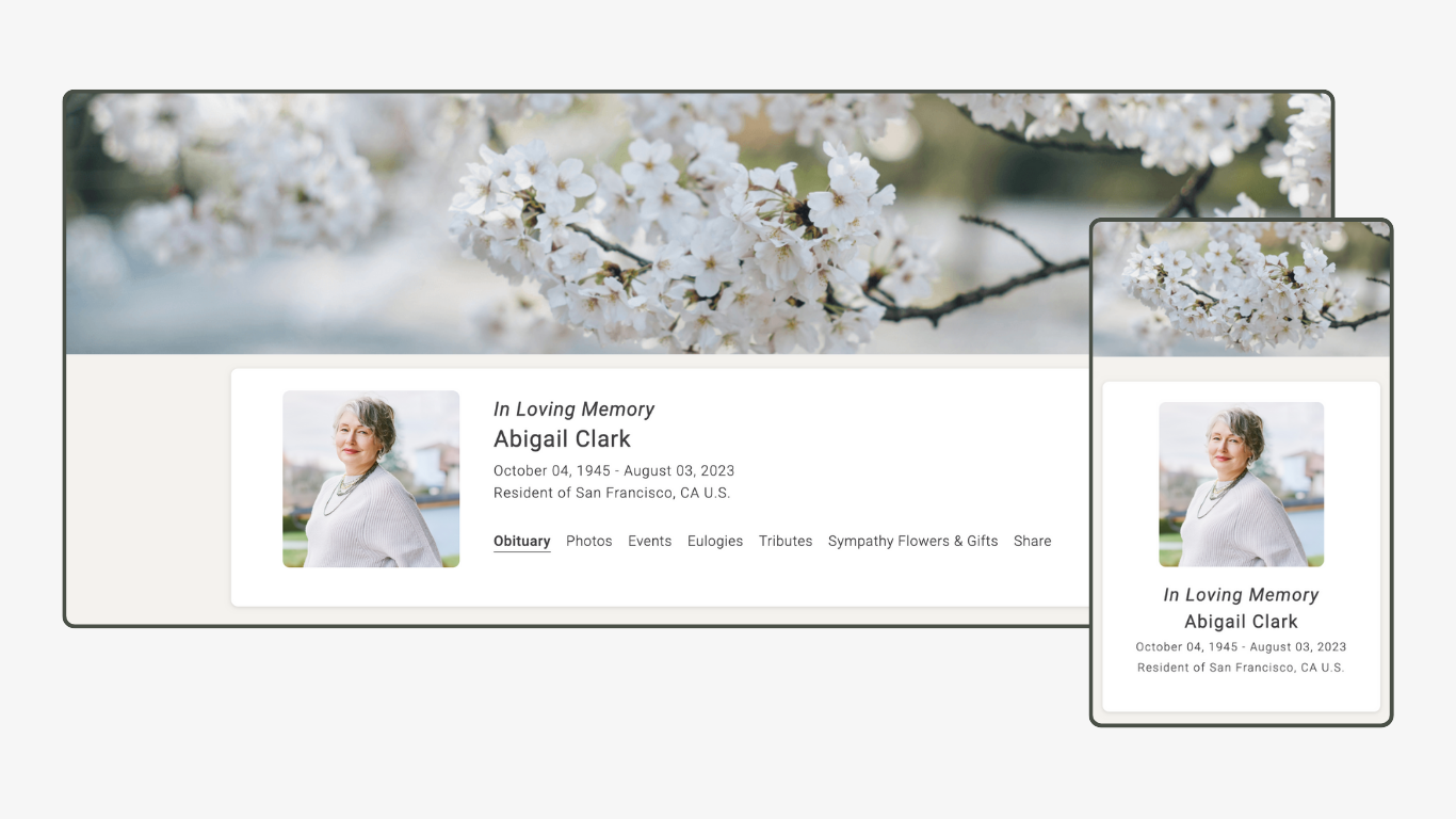 Memoria Page Design 6