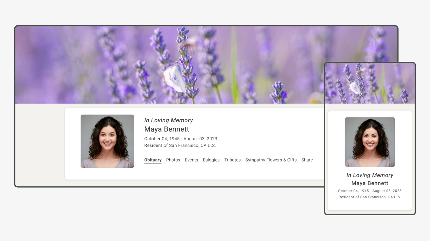 Memoria Page Design 68