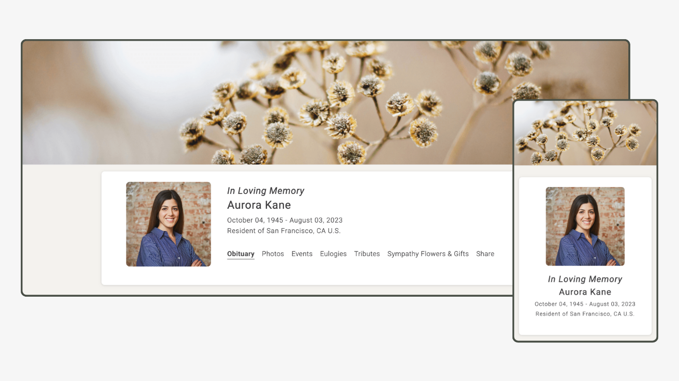 Memoria Page Design 82