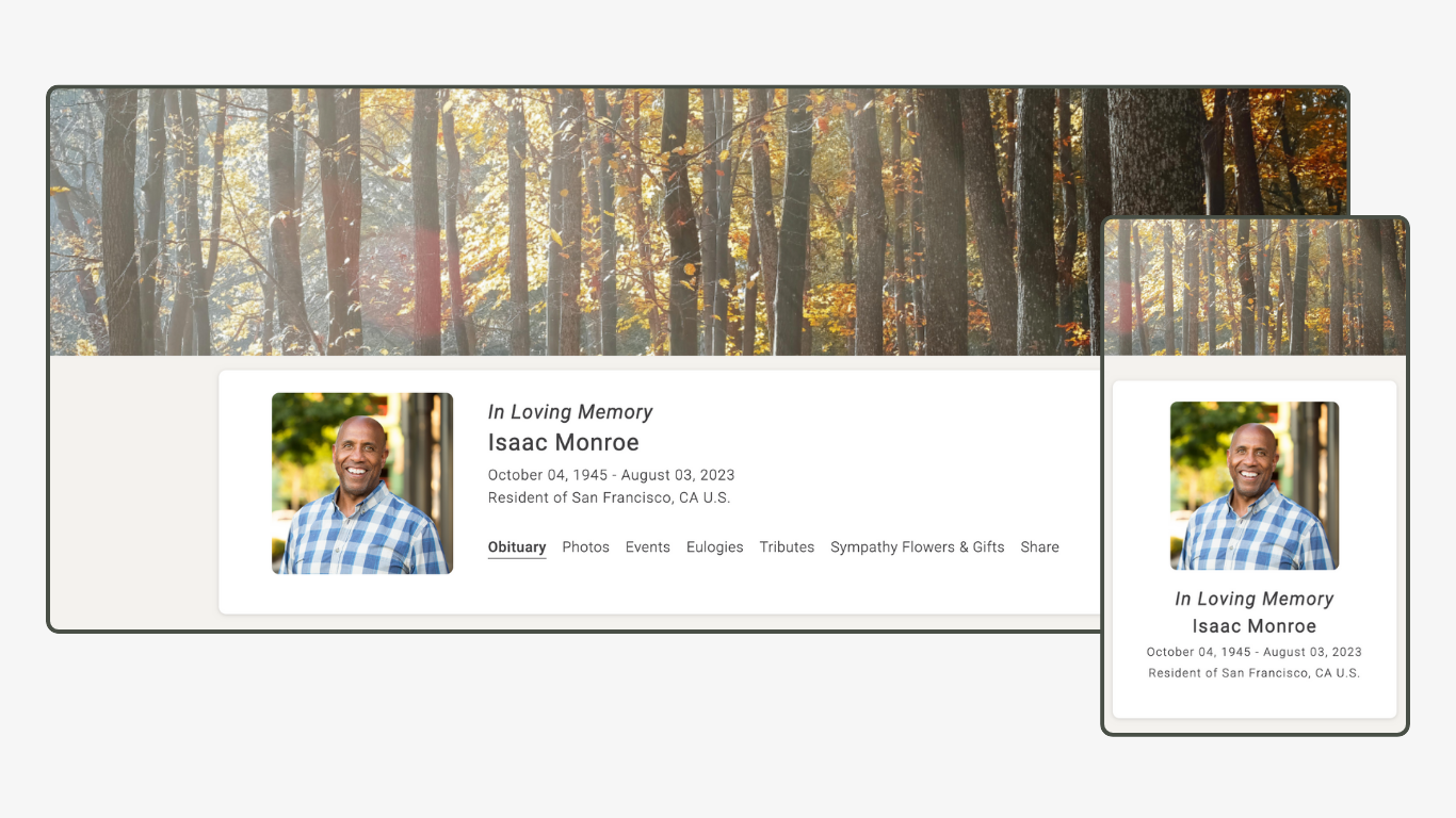 Memoria Page Design 96